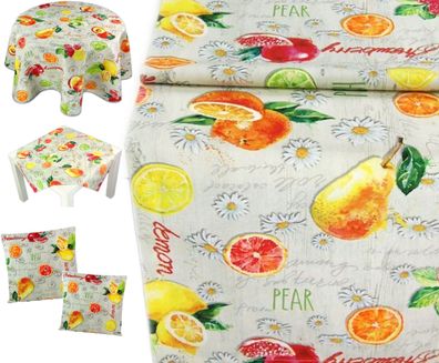 Tischdecke Tischläufer Kissenhülle Decke Läufer Kissenbezug Früchte Baumwolle