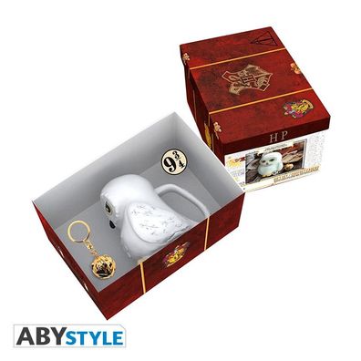 Harry Potter Geschenkbox: Harry Suitcase Hedwig (Keramiktasse, Pin, Schlüsselanhän...