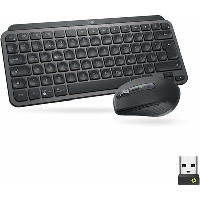 Logitech MX Keys Mini Combo Graphite Tastatur-Maus-Set kabellos schwarz
