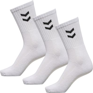 HUMMEL Basic Socken 3er Pack (3 Paar Socken) Weiß NEU