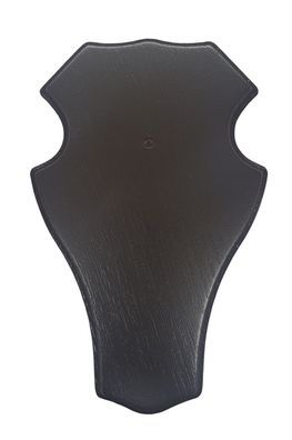 Gehörnbrett für Rehwild 22x13 cm flache Form mit Ausfräsung - dunkel