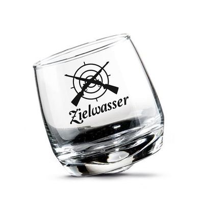 2er Set Wackelglas "Zielwasser", Whiskeyglas, Weinbrandglas, Schwenkglas