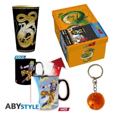 Dragon Ball Geschenkbox: Premium Set (Trinkglas, Keramiktasse, Schlüsselanhänger)