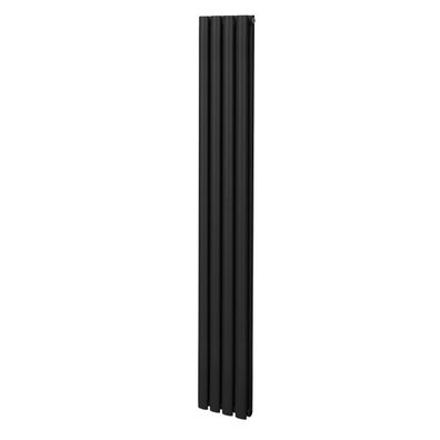 Röhrenheizkörper Oval Zentralheizung Modern Vertikal Schwarz 1800 x 240mm