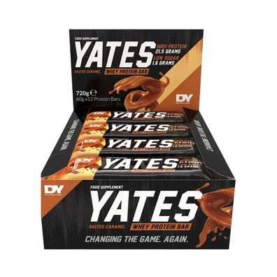 Dorian Yates Nutrition YATES Whey Protein Bar (12x60g) Salted Caramel
