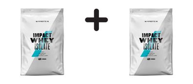 2 x Myprotein Impact Whey Isolate (1000g) Natural Chocolate