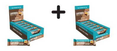 2 x Myprotein Layered Bars (12x60g) Cookie Crumble