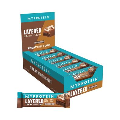 Myprotein Layered Bars (12x60g) Triple Chocolate Fudge