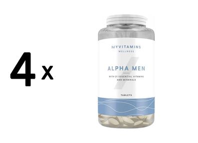 4 x Myprotein MyVitamins Alpha Men Multivitamin (120 tabs) Unflavored