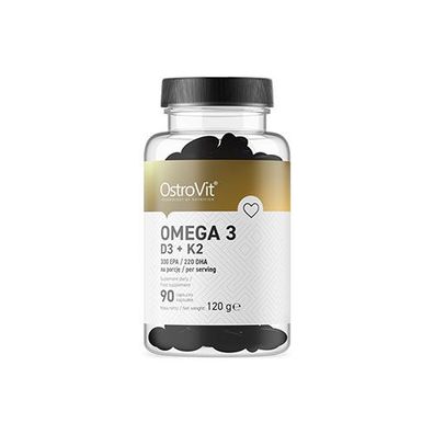 OstroVit Omega-3 + D3 + K2 (90 Caps) Unflavoured