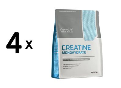 4 x OstroVit Supreme Pure Creatine Monohydrate (1000g) Unflavoured