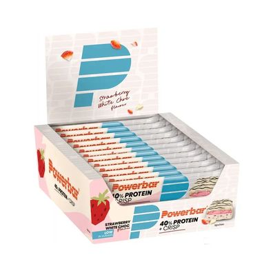 Powerbar 40% Protein + Crisp Bar (12x40g) Strawberry White Choc