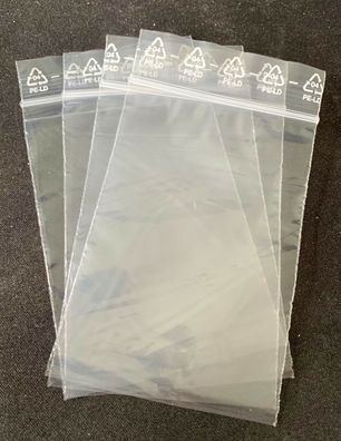 PE Druckverschlussbeutel transparent 80x120 mm 50my Ziplock Bag 1000 Stück