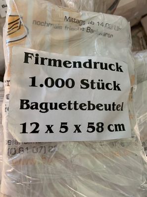 Baguettebeutel, Faltenbeutel mit Firmendruck Posten