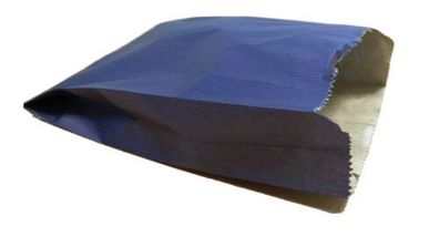Papier Flachbeutel blau 5 x 24 + 4,2 cm 50 Stück