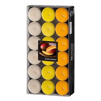 Duftteelichter, Mango-Papaya, Ø 38 mm · 17 mm, "Flavour" 288 Stück