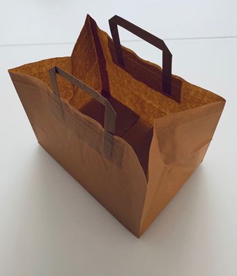 Papiertragetaschen Kuchentragetaschen Take a Way Farbe: braun Kraftpapier