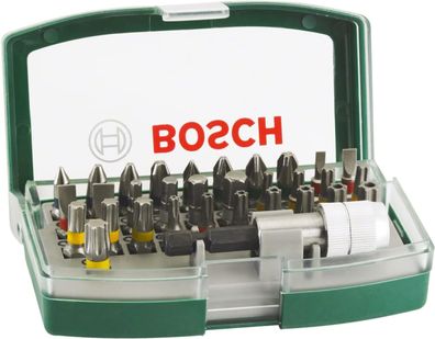Bosch 32tlg. Schrauberbit-Set (PH-, PZ-, Hex-, T-, TH-, S-Bit, Zubehör Bohrschraub...