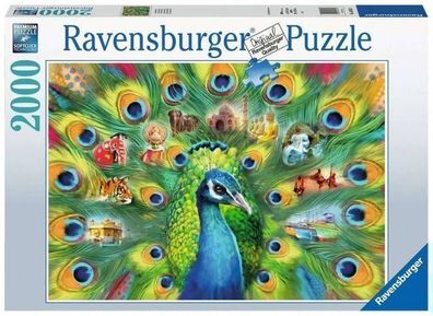 Ravensburger Puzzle 2000 Elemente Pfauenland