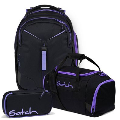 satch Set aus match + Schlamperbox + Sporttasche, Purple Phantom, Mädchen & Jungen