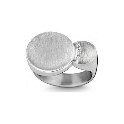 QUINN - Ring - Damen - Silber 925 - Diamant - Wess. (H) - piqué - Weite 52 - 210844