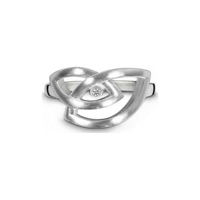 QUINN - Ring - Silber - Diamant - Wess. (H) - Weite 56 - 212136
