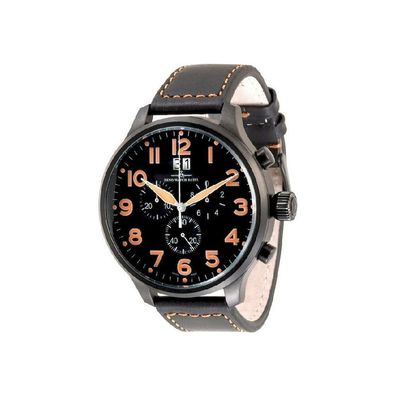 Zeno-Watch - Armbanduhr - Herren - Super Oversized Chrono - 6221-8040Q-bk-a15