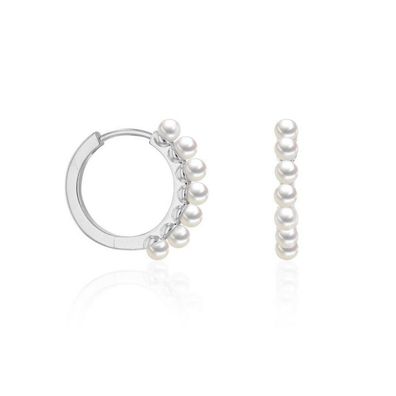Luna-Pearls - 315.0455 - Creolen - Damen - 925er Silber rhodiniert