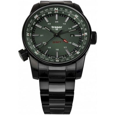 Traser H3 - 109525 - Armbanduhr - Herren - Quarz - P68 Pathfinder GMT Green