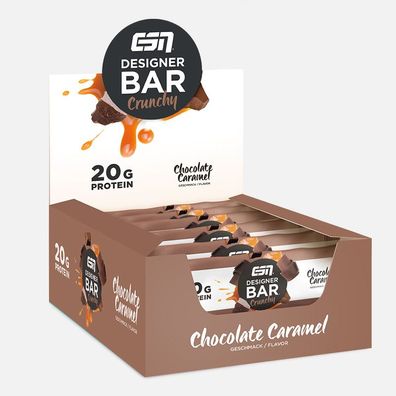 ESN Designer Bar Crunchy 12 x Proteinriegel 60g Chocolate Caramel