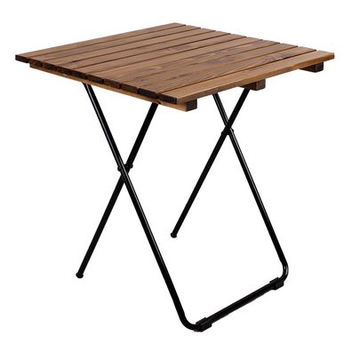 Klapptisch Holz/ Metall Campingtisch Gartentisch Beistelltisch braun 45x45x50 cm