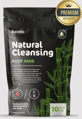 Natürliches Reinigen Fuß Pflaster - Natural Cleansing Foot Pads mit Bambus-Essig, Loq