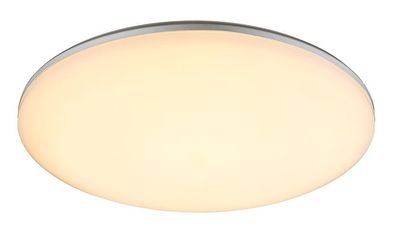 Globo Dori LED Außendeckenleuchte silber, opal 33x5,6cm