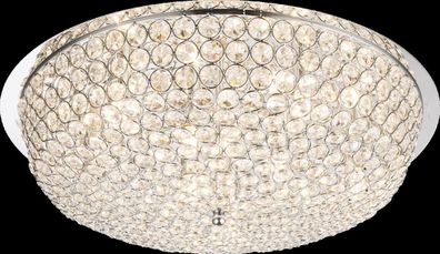 Globo Emilia LED Deckenleuchte chrom, klar 8x G9 52x16cm