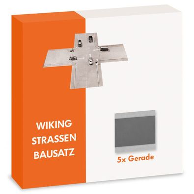 Wiking H0 1/87 119902 Strassen Bausatz - 5x Gerade - NEU OVP