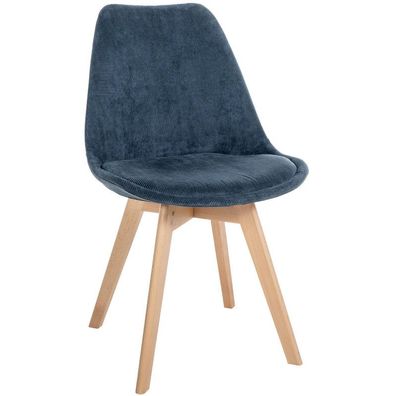 Stuhl Linares Cord (Farbe: dunkelblau)