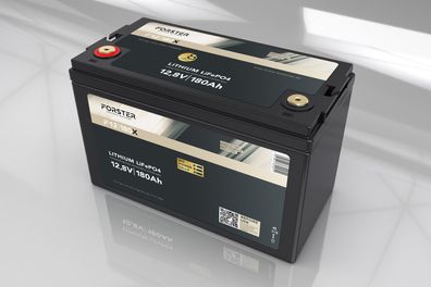 Forster 12,8V Lithium 180Ah LiFePO4 Premium Batterie | 200A-BMS-2.0 | 2304Wh | IP67