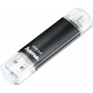 hama USB-Stick Laeta Twin schwarz 256 GB