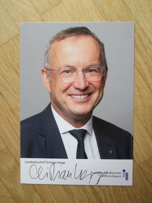 Landesbischof Ev.-Luth. Kirche in Bayern Christian Kopp - handsigniertes Autogramm!!!