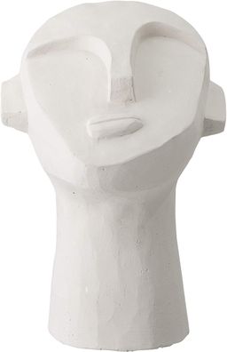 Bloomingville Zierstück Skulptur aus Cement dekorativer Kopf weiß