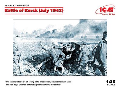 ICM 1:35 DS3505 Battle of Kursk(July 1943)(T-34-76(early 1943), Pak 36(r )with Crew(4
