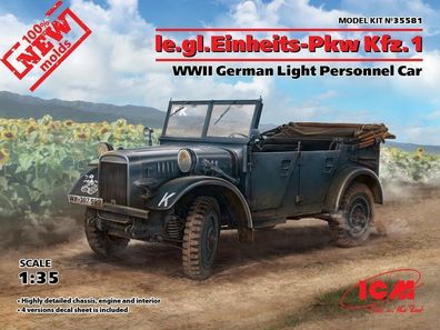 ICM 1:35 35581 Ie. gl. PKW Kfz.1, WWII German Light Personnel Car