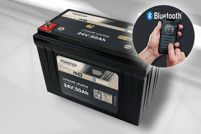 Forster 25,6V Lithium 50Ah LiFePO4 Standard Batterie | 50A-BMS | Smart Bluetooth ...