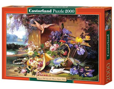 Castorland C-200276-2 Elegant Still Life with Flowers, Eugene Bidau. Puzzle 2000 Tei