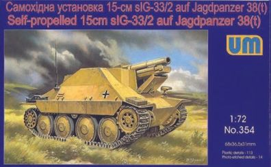 Unimodels 1:72 UM354 Self-propelled 15cm sIG-33/2 auf Jagdpanzer 38(t)