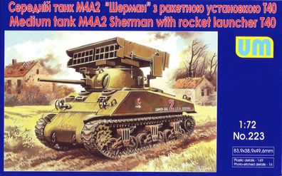 Unimodels 1:72 UM223 Tank M4A2 with T40 rocket launcher