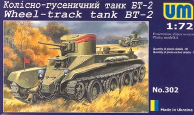 Unimodels 1:72 UMT302 Wheel-track Tank BT-2