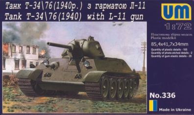 Unimodels 1:72 UM336 T-34/76 with gun L-11 (1940)
