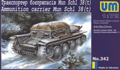 Unimodels 1:72 UM342 Munitions Schlepper 38 (t)