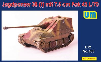 Unimodels 1:72 UM485 Jagdpanzer 38(t) mit 7.5cm Pak 42 L/70